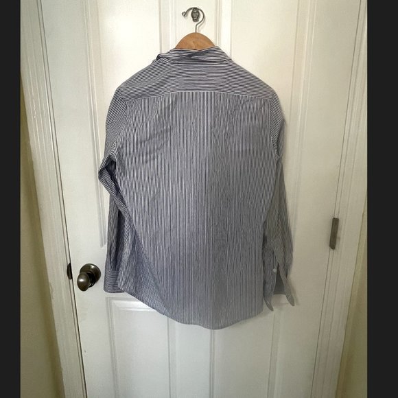 Nili Lotan | Stripe Blue and White Button up - Picture 8 of 8